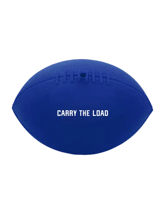7” Durable Dark Royal Blue Vinyl Football w/Carry The Load Logo