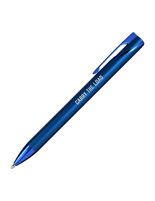 Navy HyperNova Ballpoint Pen - Black Ink w/Carry The Load Logo
