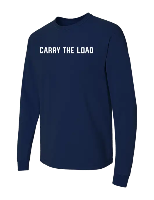 Comfort Colors Garment-Dyed Dark Navy Heavyweight Long Sleeve T-Shirt w/Carry The Load Logo