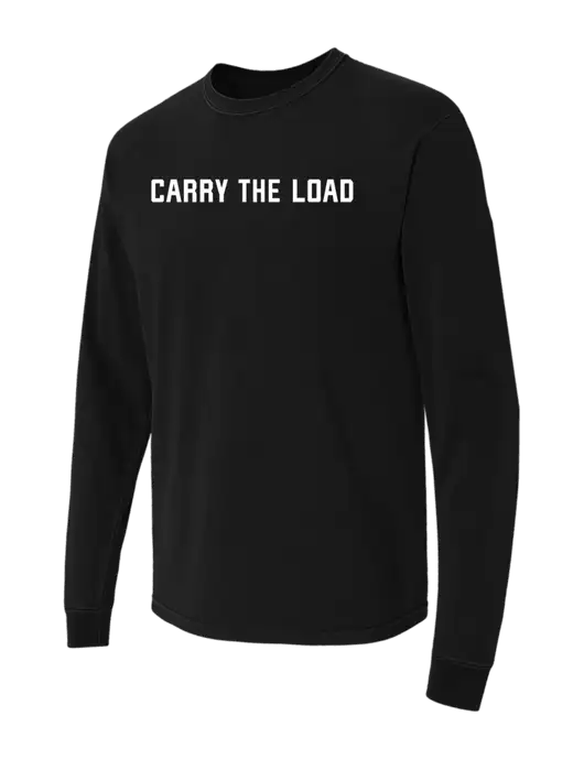 Comfort Colors Garment-Dyed Black Heavyweight Long Sleeve T-Shirt w/Carry The Load Logo
