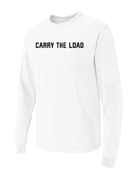 Comfort Colors Garment-Dyed White Heavyweight Long Sleeve T-Shirt w/Carry The Load Logo