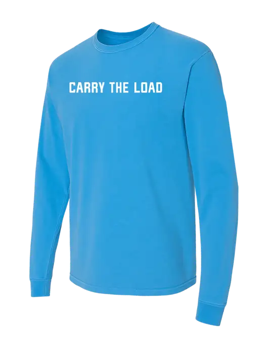 Comfort Colors Garment-Dyed Royal  Heavyweight Long Sleeve T-Shirt w/Carry The Load Logo