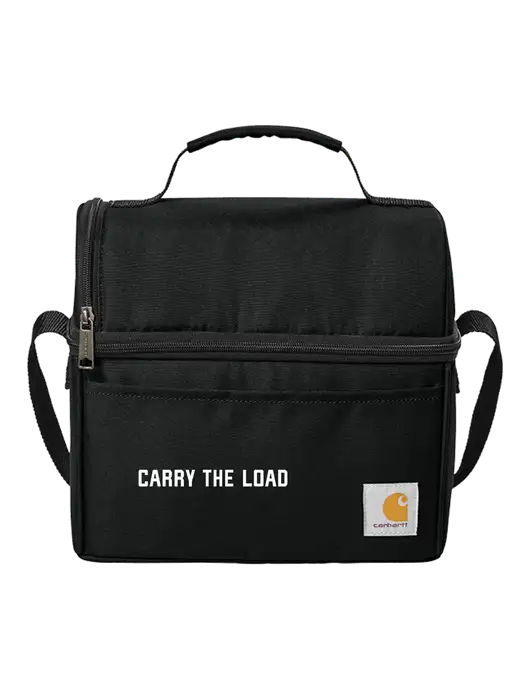 Carhartt Black Lunch 6-Can Cooler w/Carry The Load Logo