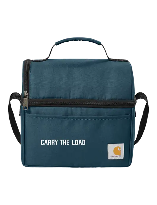 Carhartt Light Navy Lunch 6-Can Cooler w/Carry The Load Logo