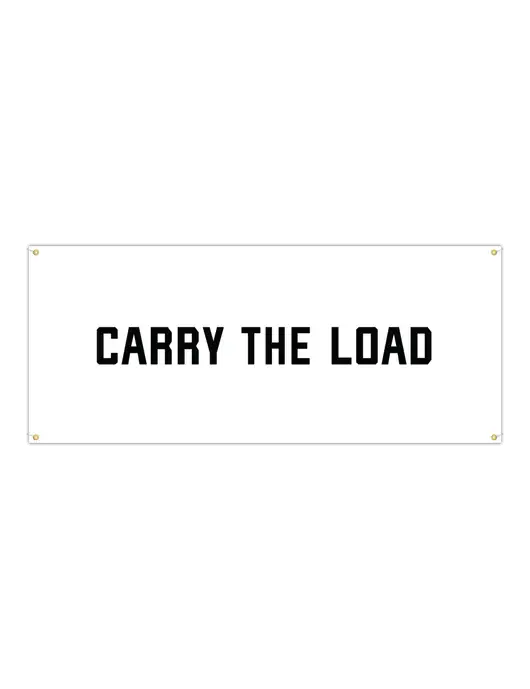 Vinyl Banner 72" x 30" w/Carry The Load Logo