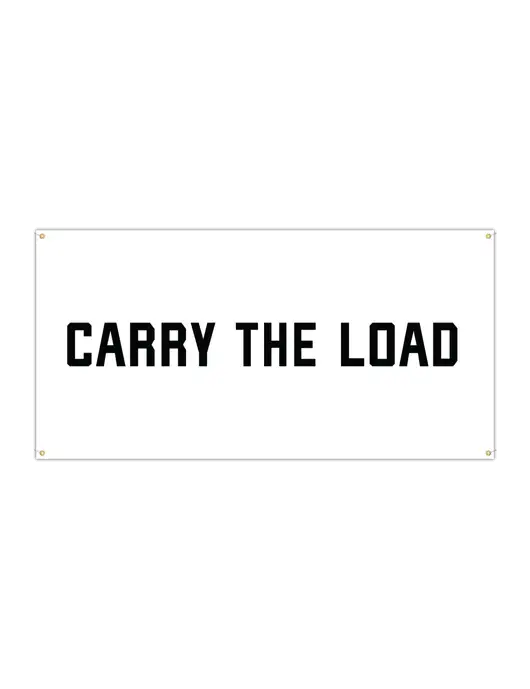Vinyl Banner 96" x 48" w/Carry The Load Logo