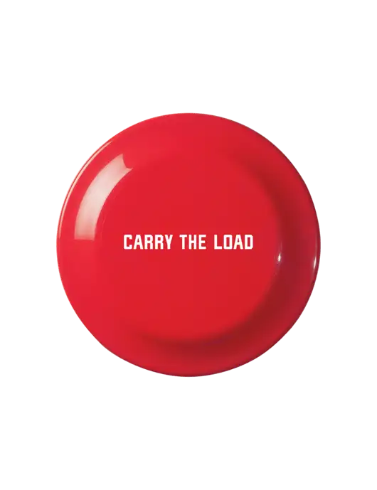 Fun Red Flying Disc w/Carry The Load Logo