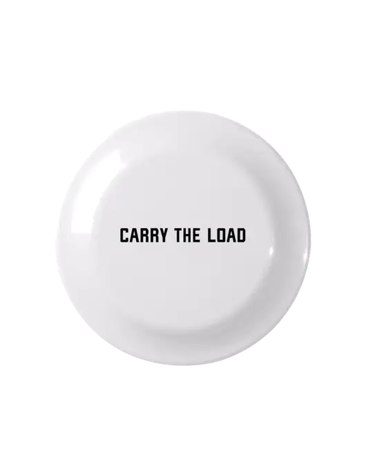 Fun White Flying Disc w/Carry The Load Logo