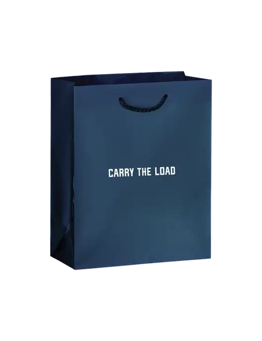 Dark Navy Gift Bag Matte 8x10 w/Carry The Load Logo