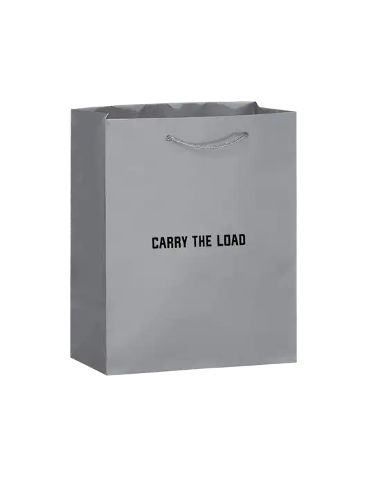 Light Grey Gift Bag Matte 8x10 w/Carry The Load Logo