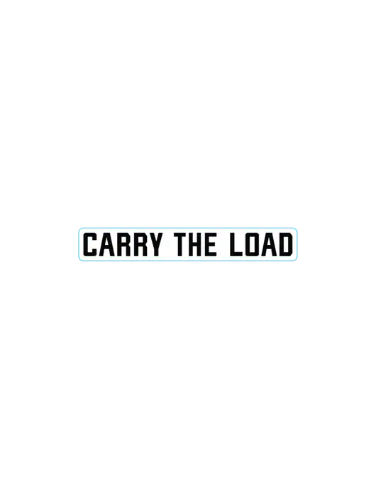 Medium Decal (approx 2.75 in wide) w/Carry The Load Logo