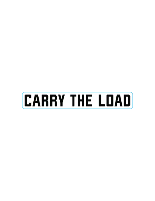 Large Decal (approx 4.25 in wide) w/Carry The Load Logo