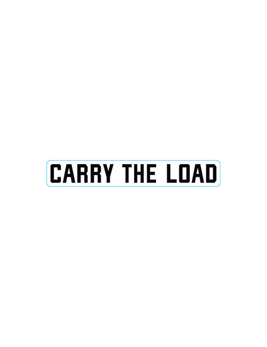 Medium Large Decal (approx 3.35 in wide) w/Carry The Load Logo