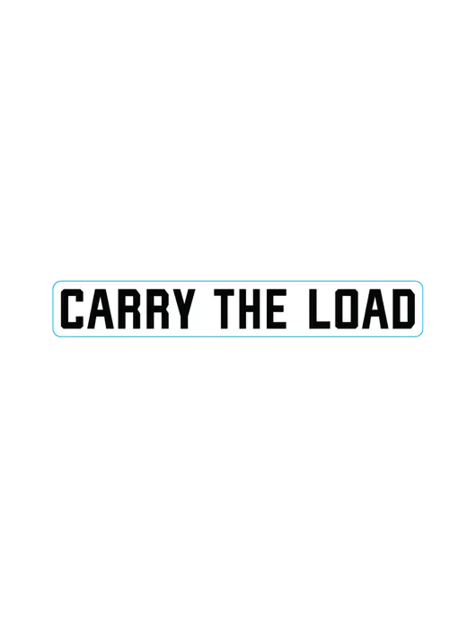 Extra Large Decal (approx 5.75 in wide) w/Carry The Load Logo