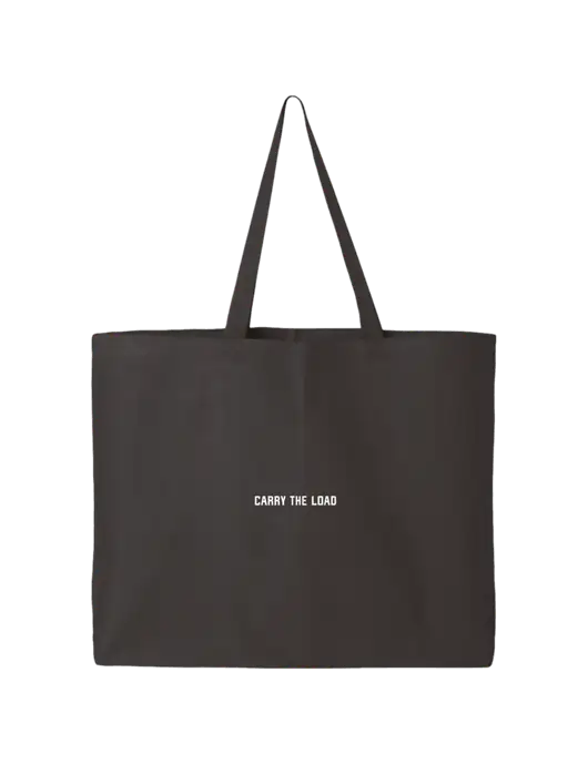 Sturdy Canvas Charcoal Tote w/Carry The Load Logo