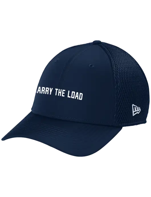 New Era 39THIRTY Performance Stretch Dark Navy Mesh Cap w/Carry The Load Logo