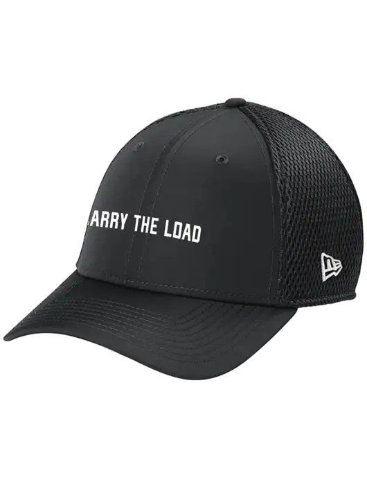 New Era 39THIRTY Performance Stretch Charcoal Grey Mesh Cap w/Carry The Load Logo