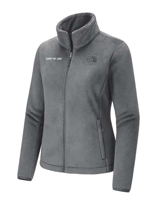 The North Face Womens Dark Medium Grey Osito Fleece Jacket
 w/Carry The Load Logo