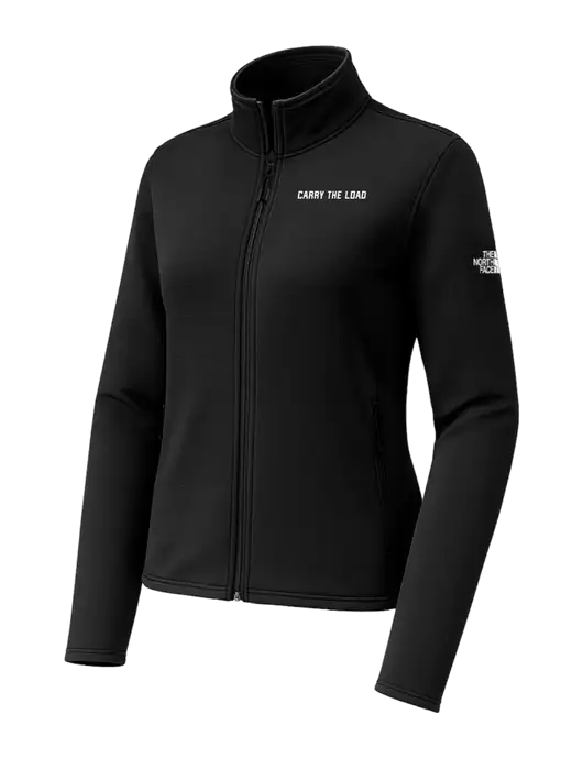 The North Face Womens Aim Full-Zip Black Fleece Jacket w/Carry The Load Logo