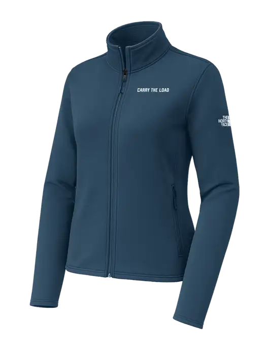 The North Face Womens Aim Full-Zip Light Navy Fleece Jacket w/Carry The Load Logo