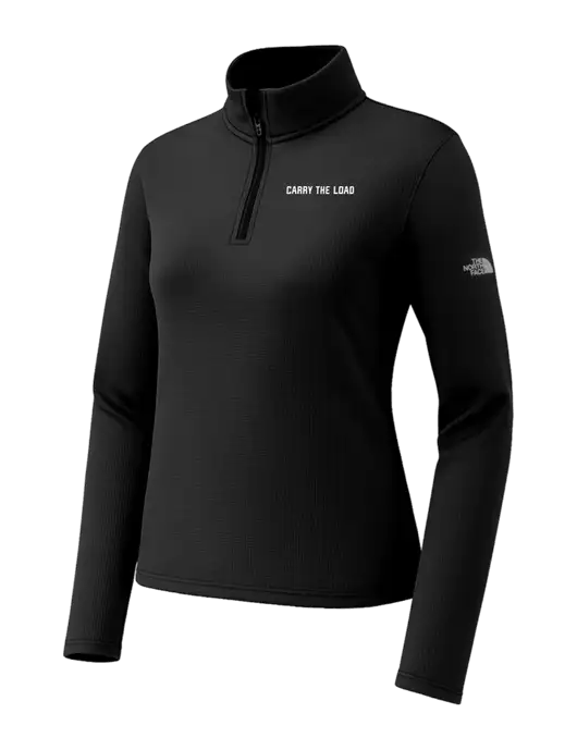 The North Face Womens Aim 1/4-Zip Black Fleece w/Carry The Load Logo