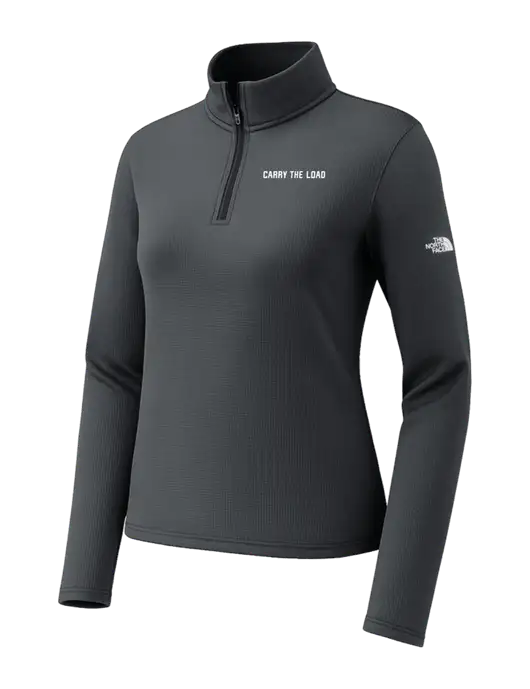 The North Face Womens Aim 1/4-Zip Charcoal Grey Fleece w/Carry The Load Logo