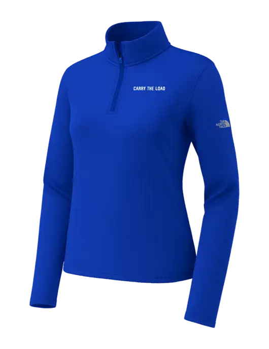 The North Face Womens Aim 1/4-Zip Dark Royal Fleece w/Carry The Load Logo