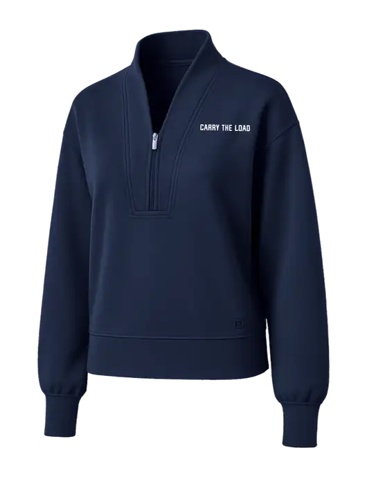 OGIO Womens Dark Navy Transcend 1/4-Zip w/Carry The Load Logo