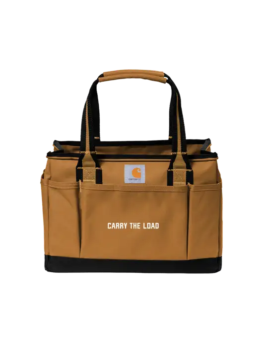 Carhartt Light Brown Utility Tote w/Carry The Load Logo