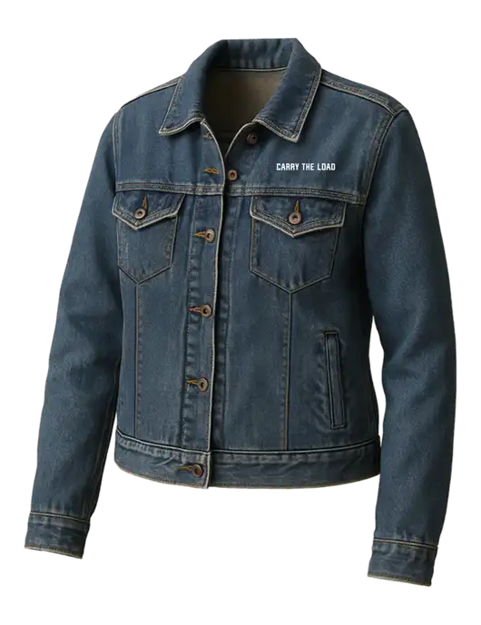 Womens Denim Jacket w/Carry The Load Logo