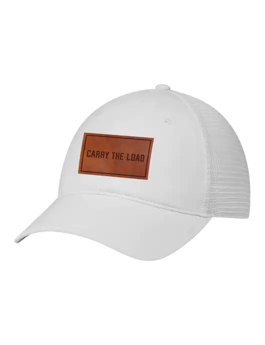 Richardson 111 Garment Washed Trucker Cap White w/White Mesh w/Carry The Load Logo