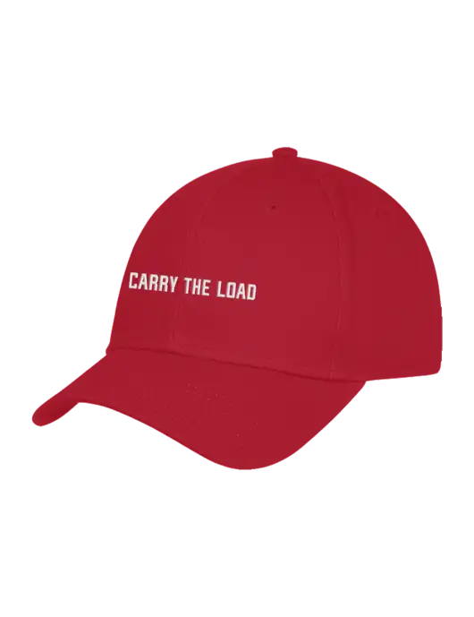 Red Structured Cap Hook & Loop w/3D Carry The Load Logo