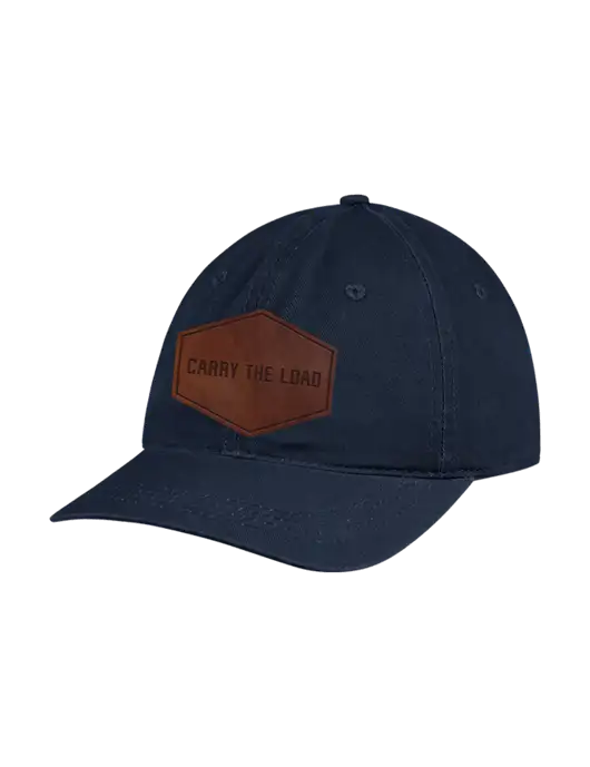 Garment Washed Unstructured Twill Navy Cap w/Carry The Load Logo