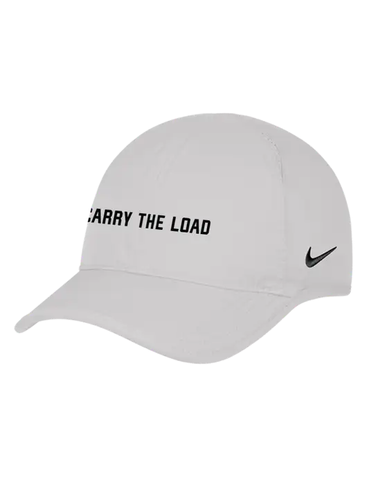 Nike White Featherlight Cap w/Carry The Load Puff Logo