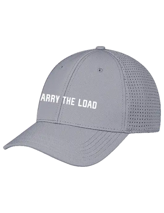 Grey Performance Stretchable Cap Hook & Loop w/Carry The Load Puff Logo