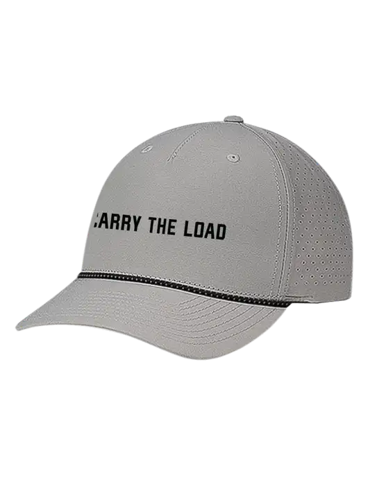 Richardson Laser Perf Performance Light Grey/Black-Grey Rope Cap w/Carry The Load Puff Logo