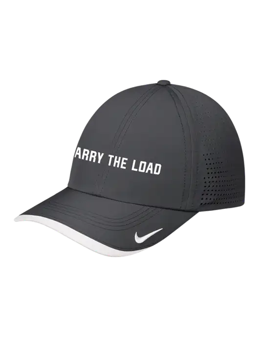 Nike Dark Grey/White Dri-FIT Perforated Performance Cap w/Carry The Load Puff Logo