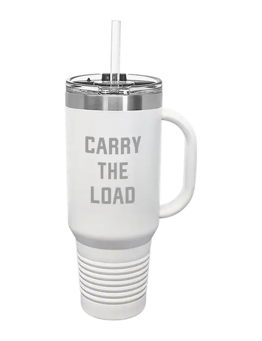Polar Camel 40 oz. Powder Coated Vacuum Insulated White Travel Mug with ...