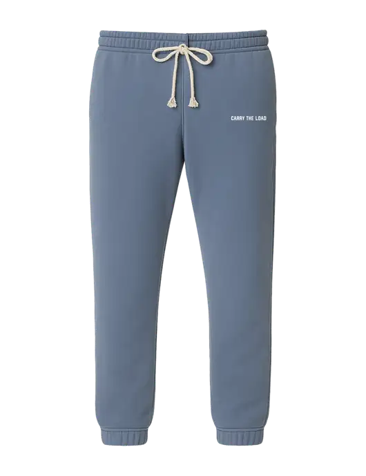 Comfort Colors Garment-Dyed Slate Blue Lightweight Fleece Sweatpants w/Carry The Load Logo