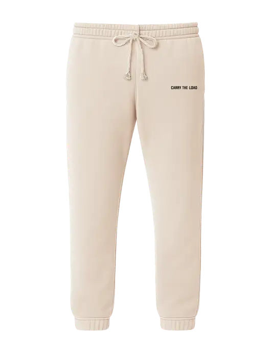 Comfort Colors Garment-Dyed Ivory Lightweight Fleece Sweatpants w/Carry The Load Logo