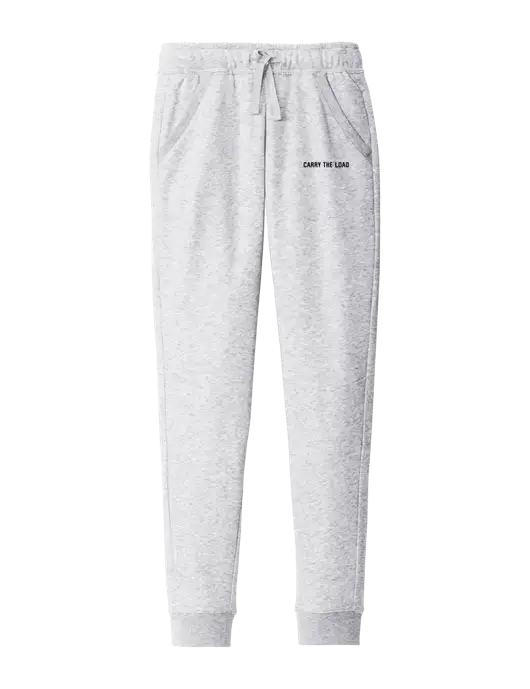 Modern Very Light Grey Heather Fleece Jogger w/Carry The Load Logo