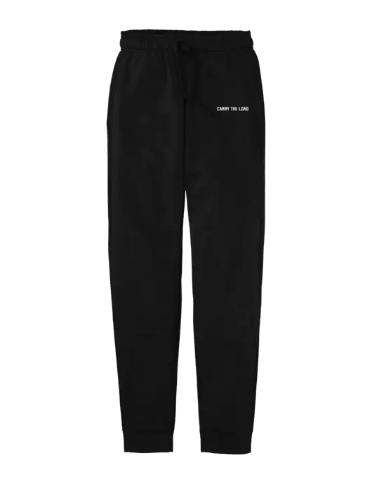 Core Fleece Black Jogger w/Carry The Load Logo