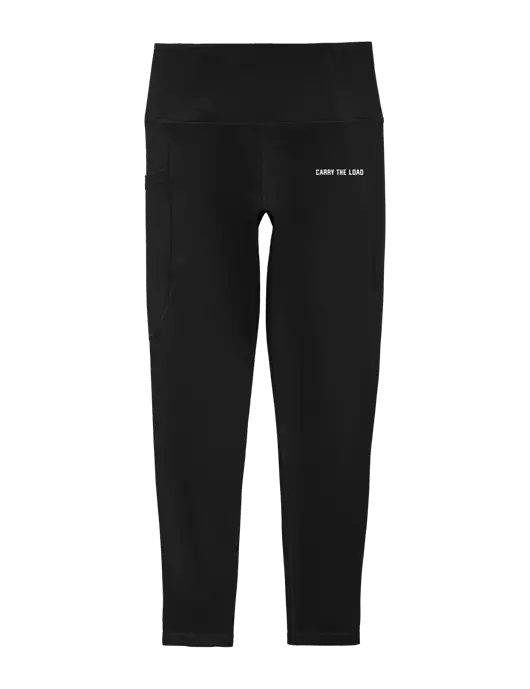 Womens Black High Rise 7/8 Legging w/Carry The Load Logo