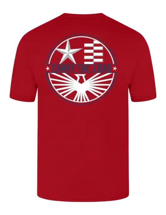 Simply Soft Red 4.5oz  Poly/Combed Ring Spun Cotton T-Shirt w/Participant Logo, 15 Year Logo