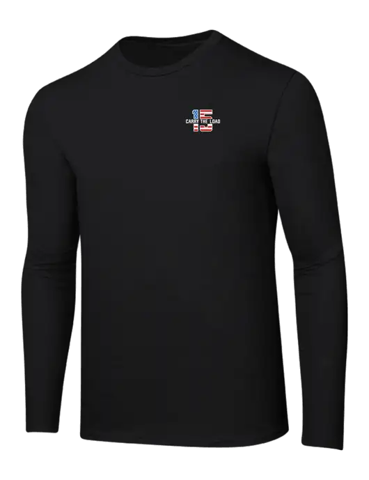 Ring Spun Jet Black 4.5 oz Long Sleeve T-Shirt w/15 Year Logo, Participant Logo