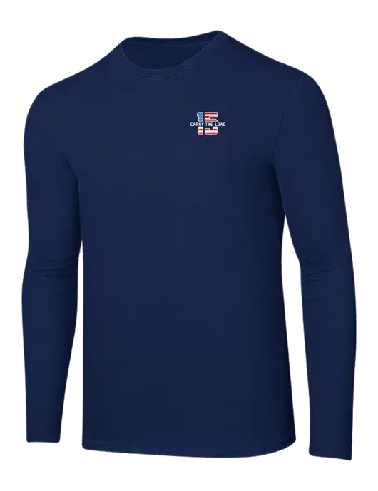 Ring Spun Navy 4.5 oz Long Sleeve T-Shirt w/15 Year Logo, Participant Logo
