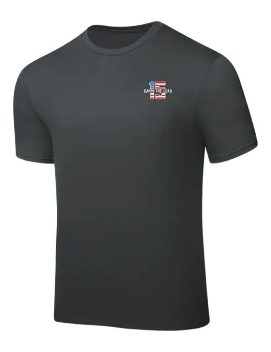 Dark Grey PosiCharge Competitor Tee w/15 Year Logo, Participant Logo